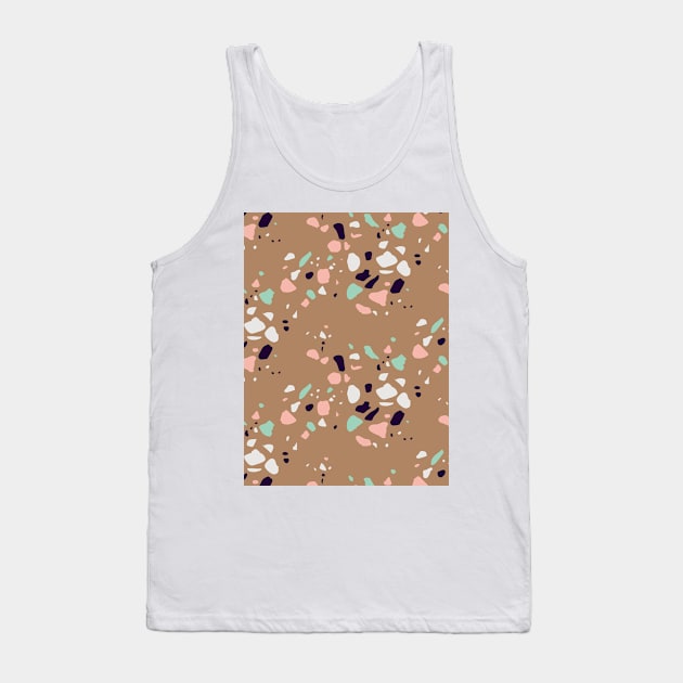 Boho Terrazzo Pattern Tank Top by Pulpixel